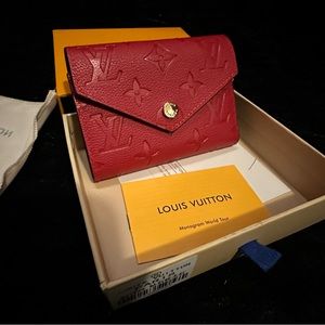 Red Luxury Monogram Wallet
